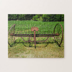 Puzzle Rastrillo de heno tirado por caballos