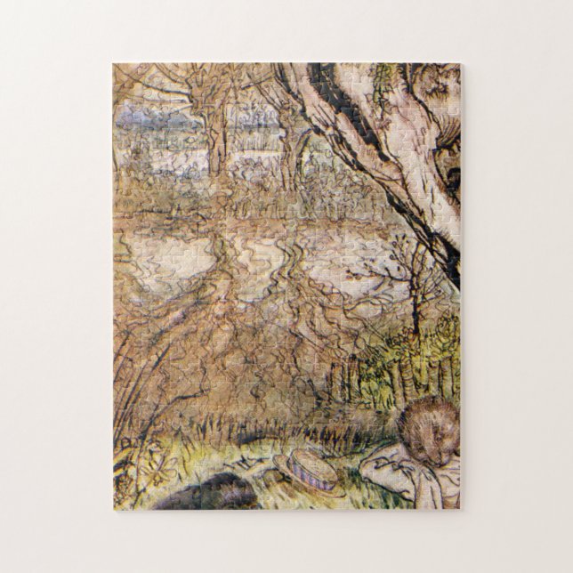 Puzzle Rat Y Mole Tienen Un Picnic - Arthur Rackham (Vertical)