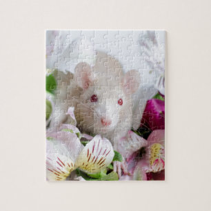 Puzzle Rata en flores