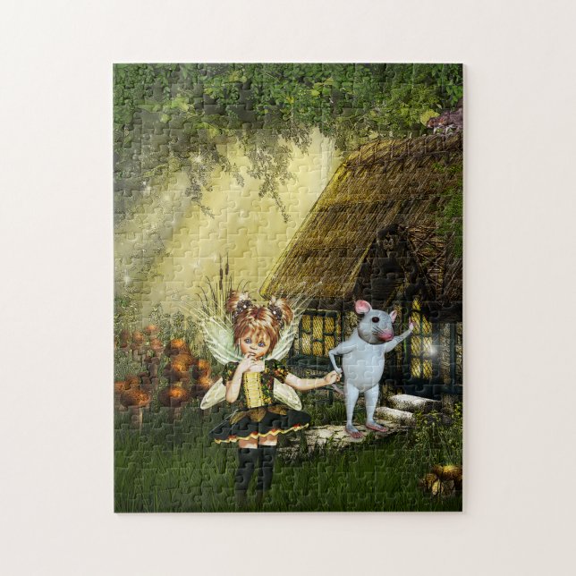 Puzzle Ratón Blanco Y Leche (Vertical)