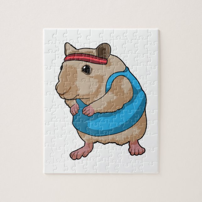 Puzzle Ratón como corredora con banda de cabeza (Vertical)