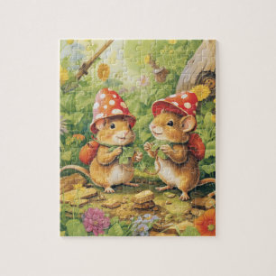 Puzzle Ratón con Gorra de hongos