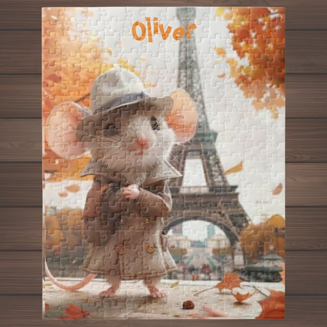 Puzzle Ratón lindo en París Día soleado (Subido por el creador)