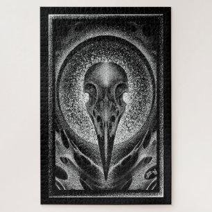 Puzzle Raven skull