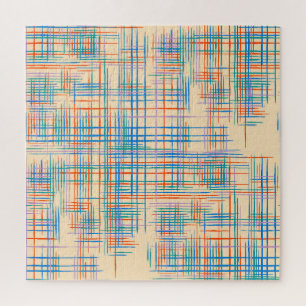 Puzzle Rayas abstractas, coloridas alfombras de hierba ét