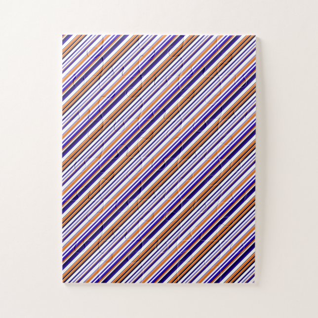 Puzzle Rayas azules naranjas lindas (Vertical)