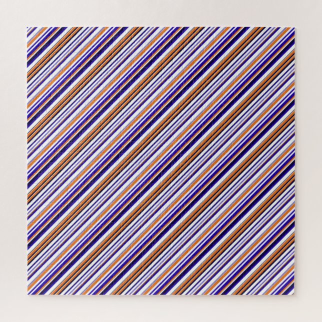 Puzzle Rayas azules naranjas lindas (Vertical)
