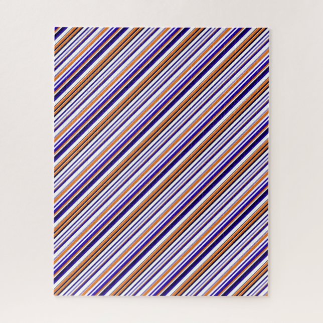Puzzle Rayas azules naranjas lindas (Vertical)
