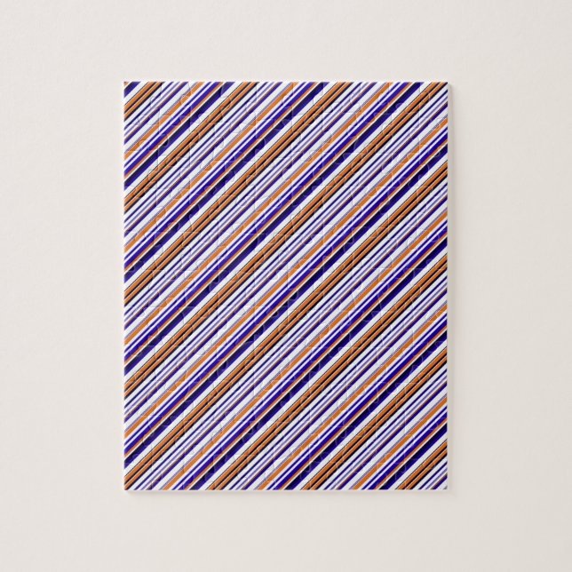 Puzzle Rayas azules naranjas lindas (Vertical)