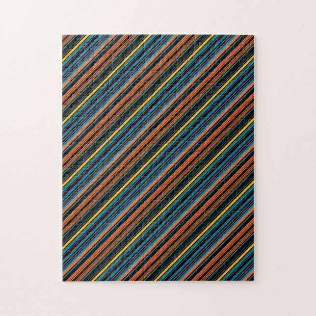 Puzzle Rayas azules negras lindas (Vertical)