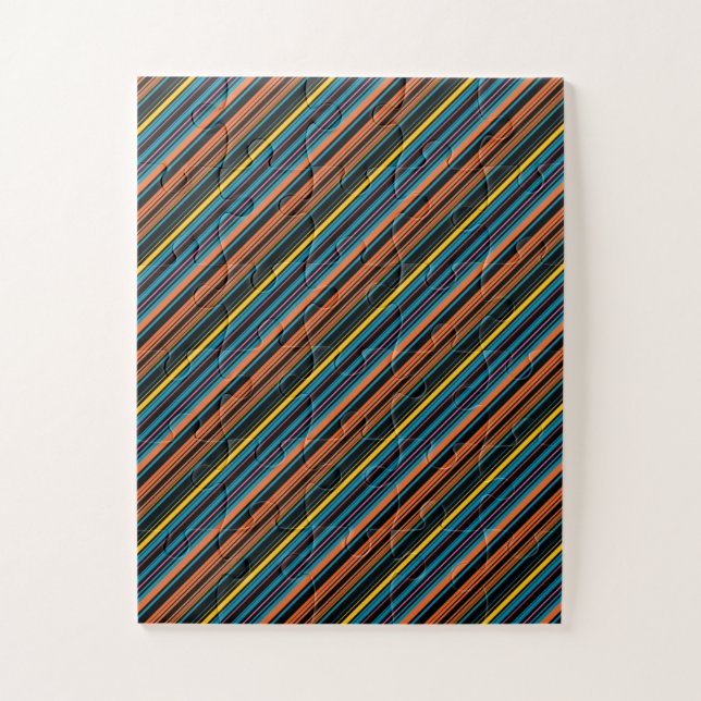 Puzzle Rayas azules negras lindas (Vertical)