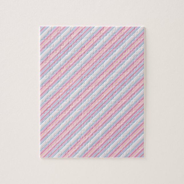 Puzzle Rayas blancas rosadas lindas (Vertical)