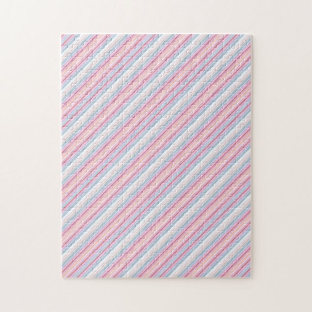 Puzzle Rayas blancas rosadas lindas (Vertical)