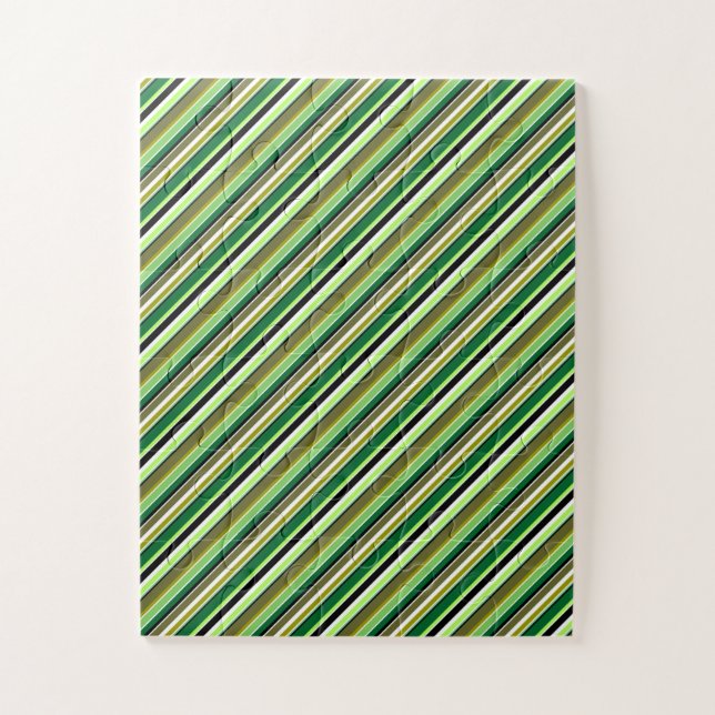 Puzzle Rayas blancas verdes lindas (Vertical)