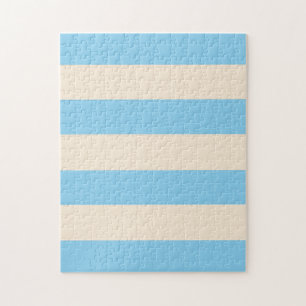 Puzzle Rayas de azul bebé y blanco antiguo