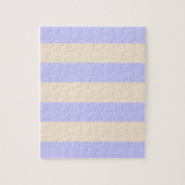 Puzzle Rayas de blanco antiguo y azul lavanda