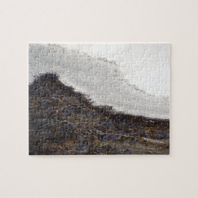 Puzzle Rayas de chorro de nieve en invierno (Horizontal)