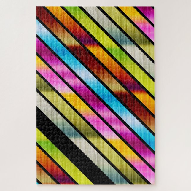 Puzzle Rayas de color lisas (Vertical)