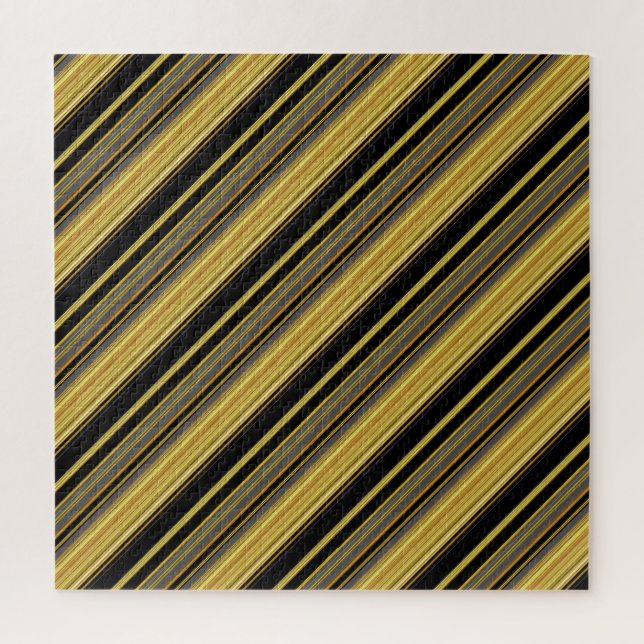 Puzzle Rayas doradas negras lindas (Vertical)