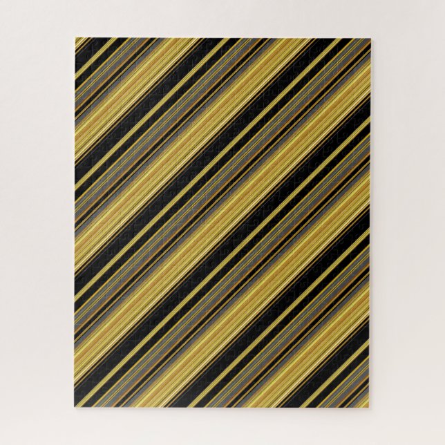 Puzzle Rayas doradas negras lindas (Vertical)