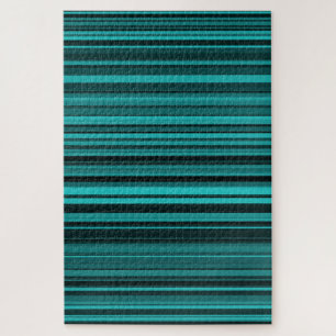 Puzzle Rayas Negras Verde Azul