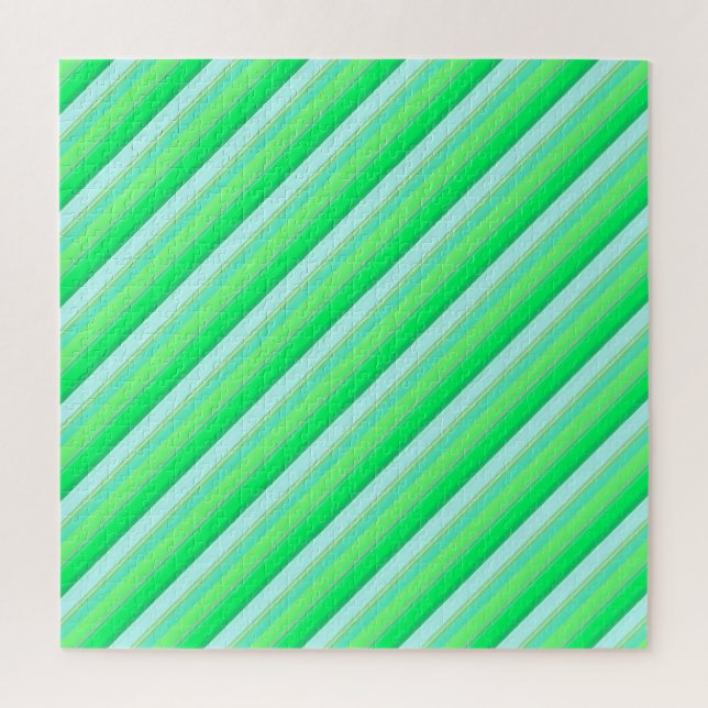 Puzzle Rayas verdes aqua lindas (Vertical)