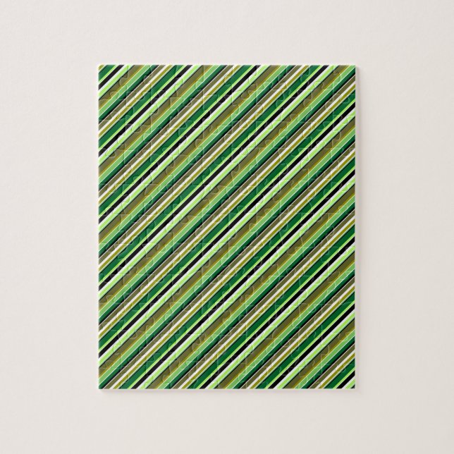 Puzzle Rayas verdes blancas lindas (Vertical)