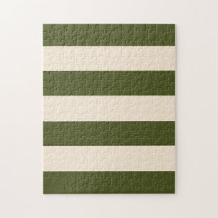 Puzzle Rayas verdes de ejército y blanco antiguo