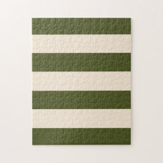 Puzzle Rayas verdes de ejército y blanco antiguo