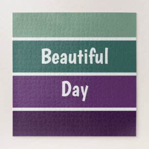 Puzzle Rayas Verdes Y Púrpura