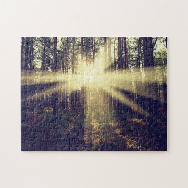 Puzzle Rayos de sol del bosque (Horizontal)