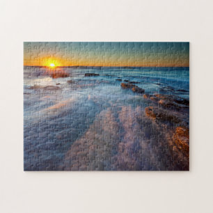 Puzzle Rayos de sol iluminan el Océano Pacífico