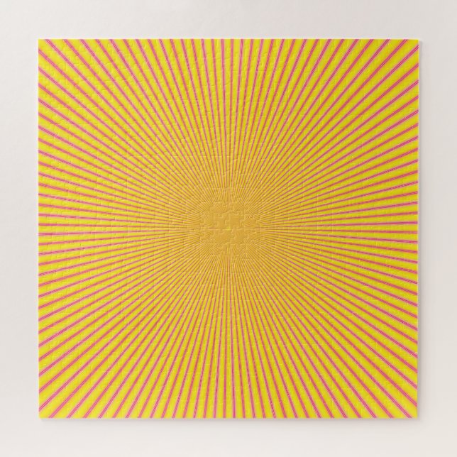Puzzle Rayos en rojo amarillo y rosa (Horizontal)