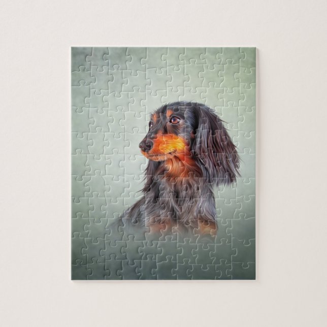 Puzzle Raza de perro dibujante dachshund (Vertical)