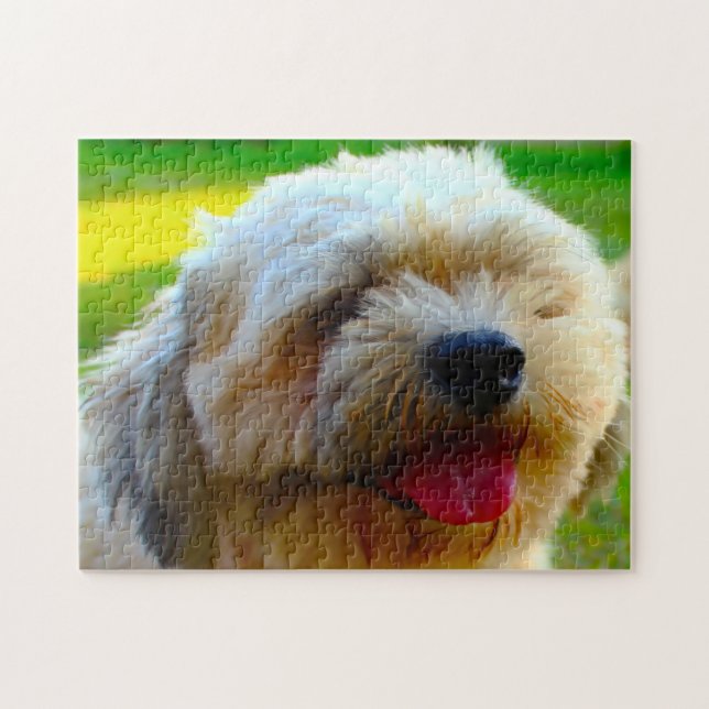 Puzzle Raza de perro Lhasa Apso. (Horizontal)
