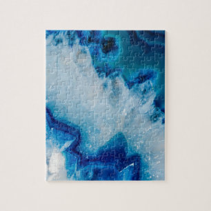 Puzzle Real ágata del azul