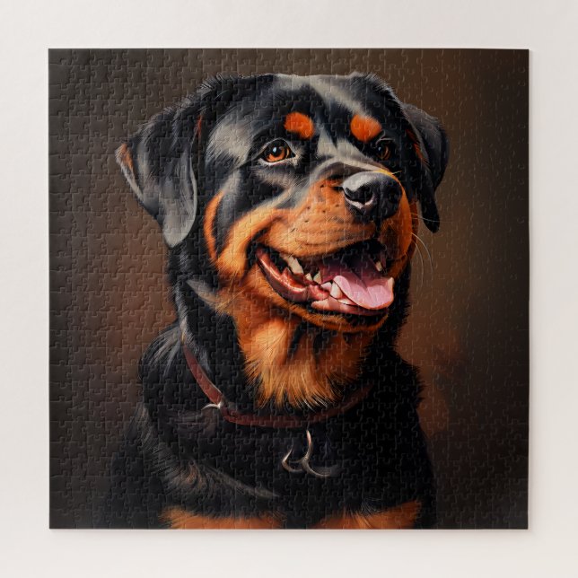 Puzzle Realismo de Rottweiler Realism Art Retrato (Vertical)