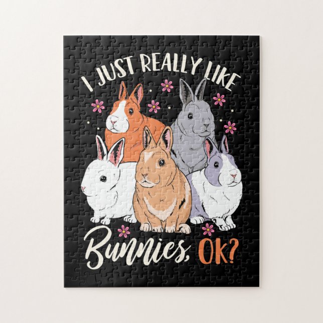 Puzzle Realmente Me Gustan Los Conejos. (Vertical)
