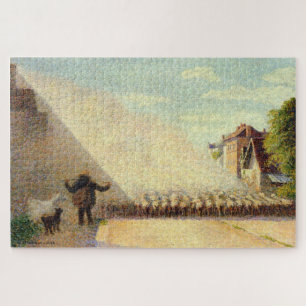 Puzzle Rebaño de ovejas (1888) por Camille Pissarro