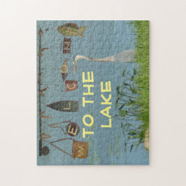 Puzzle Recepción a la garza del lago