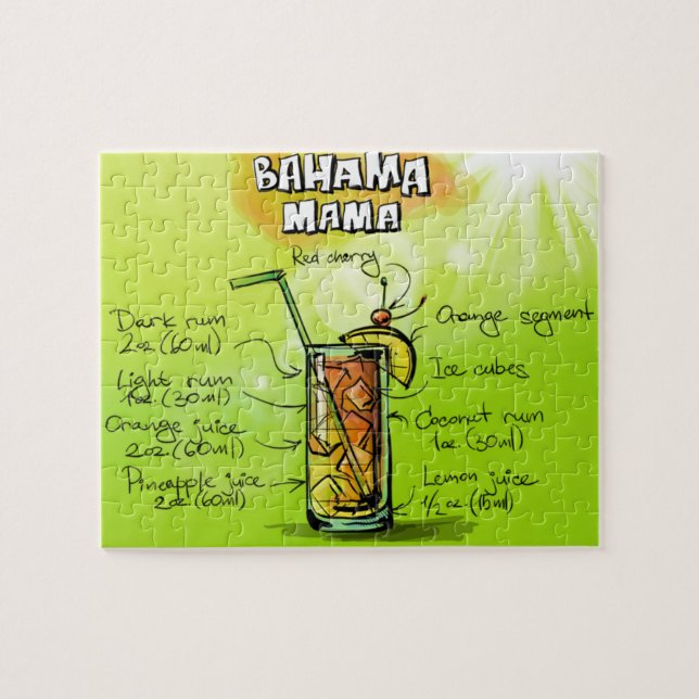 Puzzle Receta Bahama Mama Cocktail (Horizontal)