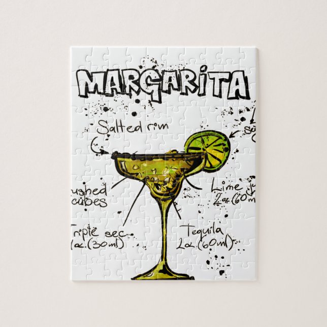 Puzzle Receta Margarita del cóctel (Vertical)