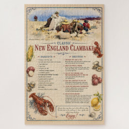 Puzzle Receta tradicional de Clambake de Nueva Inglaterra