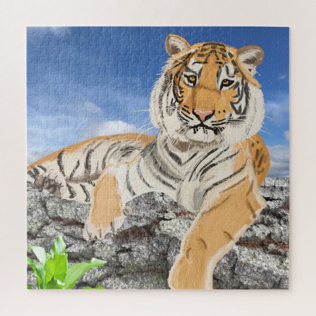 Puzzle Recordar tigre (Vertical)