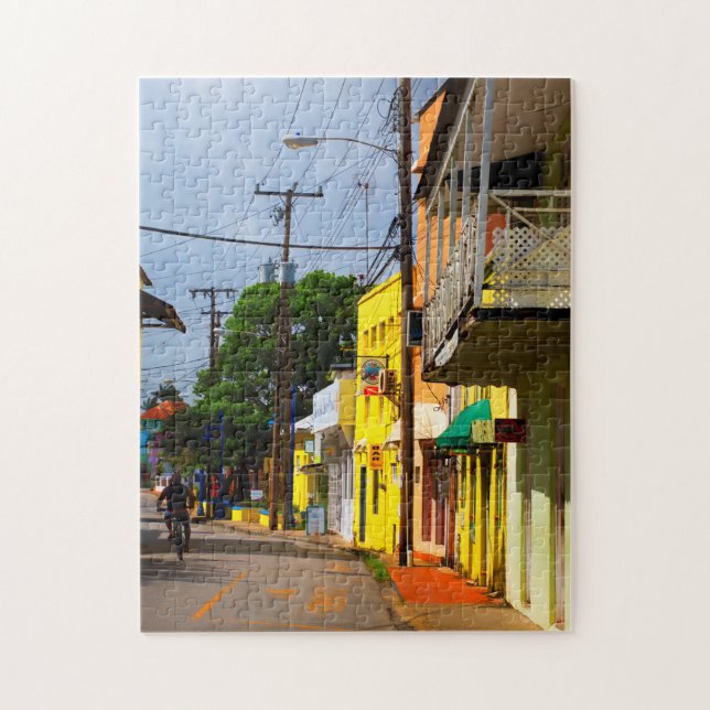 Puzzle Recorriendo Queen Street, Speightstown, Barbados (Vertical)