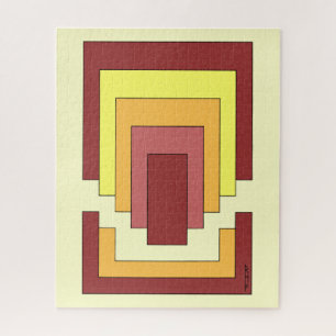 Puzzle Rectángulo Resumen multicolor (estilo 70)
