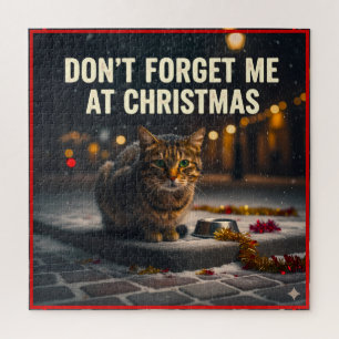 Puzzle Recuerda a los pobres gatos en Navidad