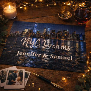 Puzzle Recuerdo de parejas del romántico horizonte de NYC