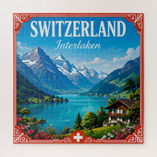 Puzzle 🏔️ Recuerdo de vacaciones alpinas en Interlaken S