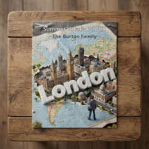 Puzzle Recuerdo de viaje de vacaciones familiares en Lond